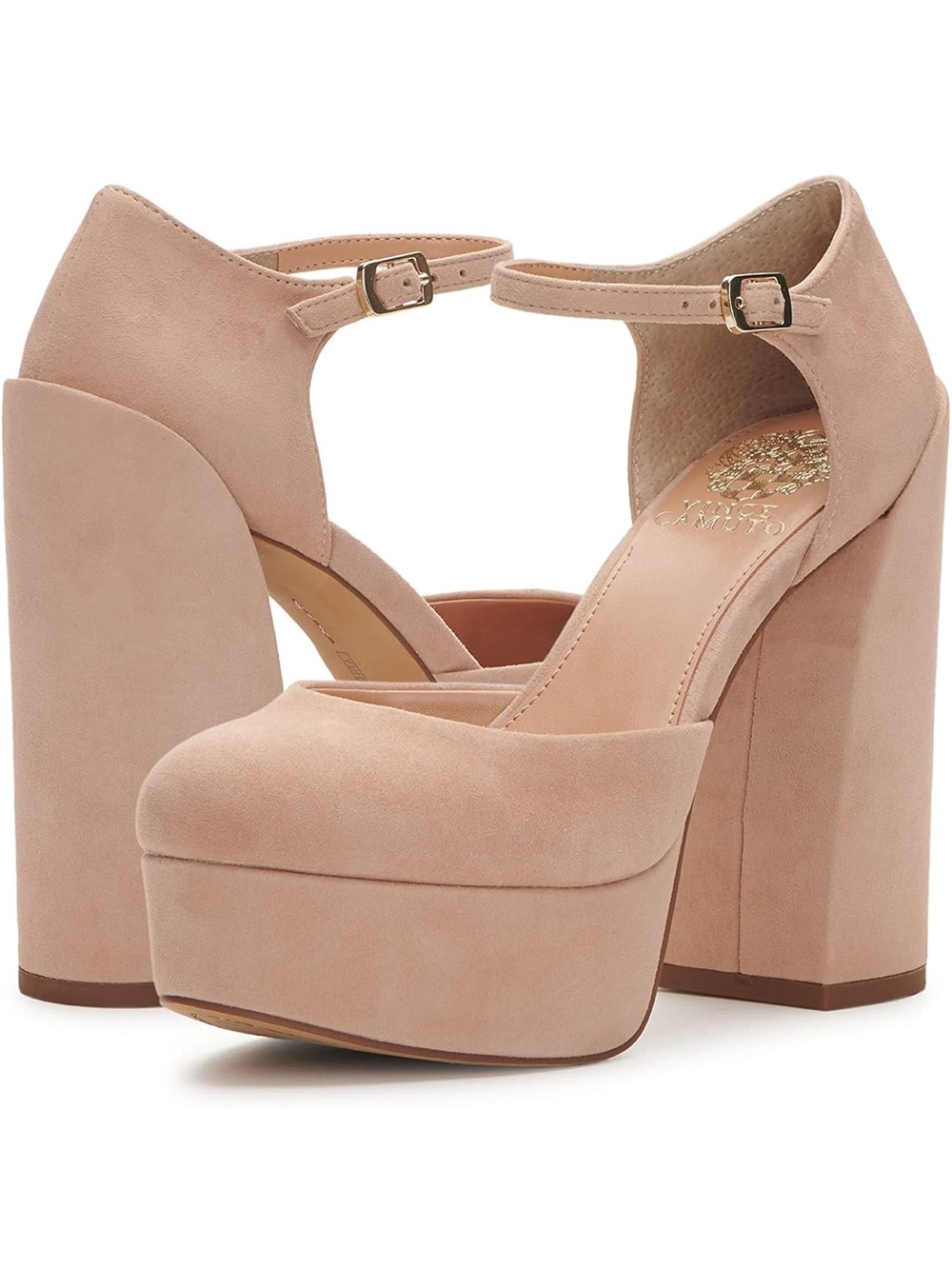 NWT Vince Camuto Grelena Platform Mary Jane Heels in Blush Pink